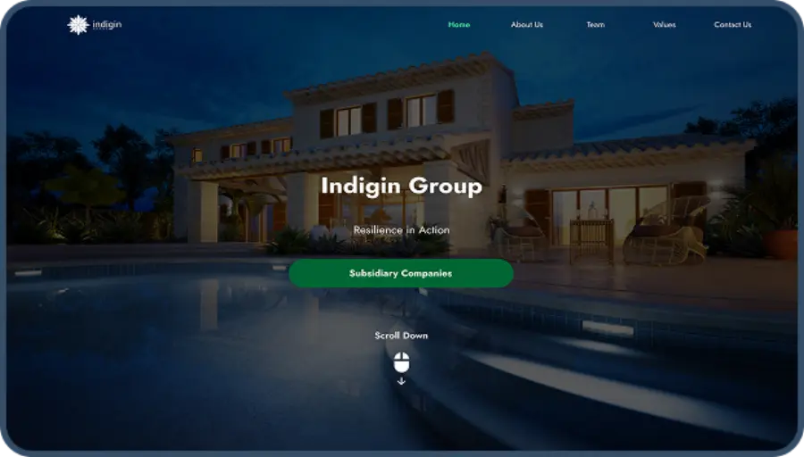 Indigin Group Website